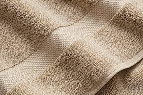 Toalha de banho de algodão supima definida por Laguna Beach Textile Co - 2 toalhas de banho - qualidade do hotel, pelúcia, 730 gsm - grande, 57 x 30 areia