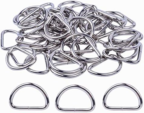 Ebonee Metal D anéis pesados ​​1 polegada D Rings para costura, chaveiros, laços de tiras, cintos, artesanato e coleira de cachorro