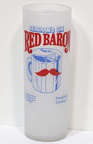 Receita de barão vermelho de gim vintage vidro de publicidade