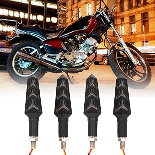 Plinkers de giro seqüencial de PLPLAAOO, pisques de motocicletas, indicadores de fluxo traseiro dianteiro 4pcs motocicleta