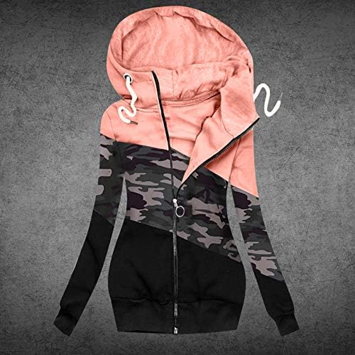 Capatos de chuva femininos de Foviguo, Winter Basic School School Longa Mulheres Parka Plus Tamanho Parka Capuz Pocket Midweight