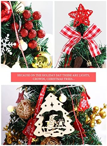 PetPhindu Artificial Christmas Tree Ornamentos para a mesa de Natal Top Decor Mini Árvore de Natal Pré-Litra Pré-decorada