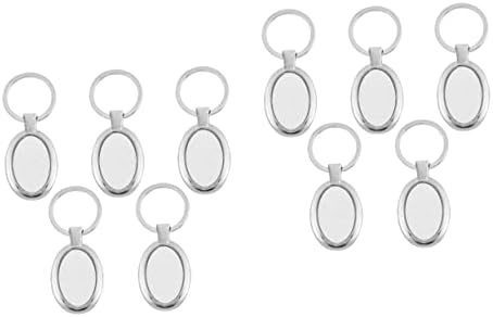 Sewacc 15 pcs sublimação anel de anel branco tags fotográficas chave de chave de corrente de chave de chave em branco ChainChains
