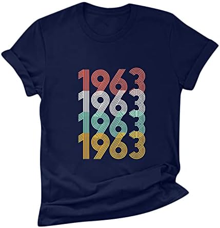 Presente de aniversário de 60º aniversário vintage 1963 homens mulheres 60 anos de camiseta de camiseta de camiseta
