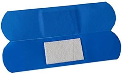 Bandagens adesivas de serviço de alimentação, 3/4 x 3, azul, tecido, 100/caixa