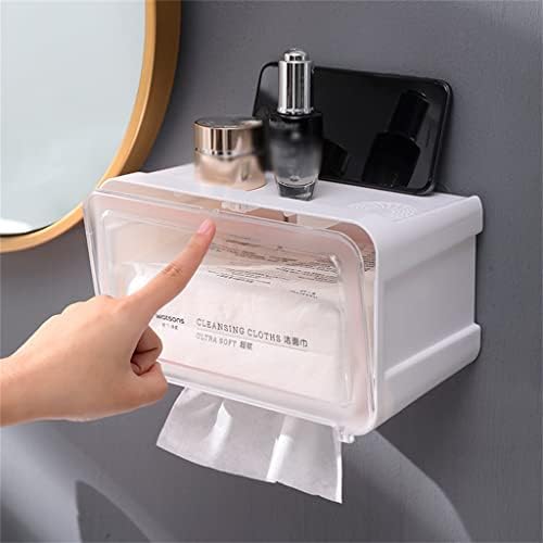 Caixa de toalha de papel genigw punção de papel higiênico grátis de extração de rolagem montada na parede Caixa de extração