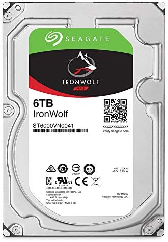 Seagate Ironwolf 6TB NAS Drive rígida interna HDD - 3,5 polegadas SATA 6GB/S 7200 RPM 256 MB Cache para RAID Network Anexado armazenamento