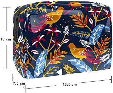 Bolsa de maquiagem da Nature Birds para bolsa de viagens portáteis para bolsa para saco de beleza para mulheres para mulheres
