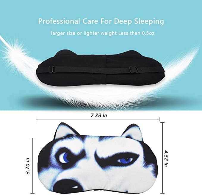 Ser 12 pacote divertido gato cão raposa máscara de sono capa de olho cegos crianças adultos presente com 2 pares ouvidos