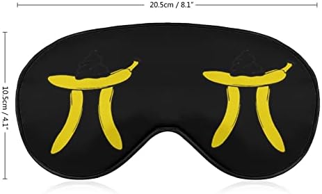 Banan Fruit amarelo engraçado Pi máscara de sono durável tampas de máscara de olho macias com cinta ajustável para homens mulheres