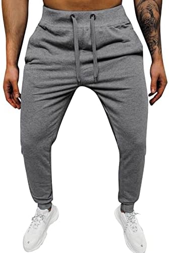 Cross Mens Mens Comfy Hip Hop Pants Rastrear calça de treino de cor de cor de traje sólido com calças de treinamento