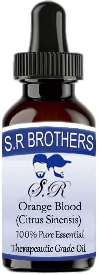 S.R Brothers Orange, sangue puro e natural de grau de grau essencial de grau essencial com conta -gotas 50ml