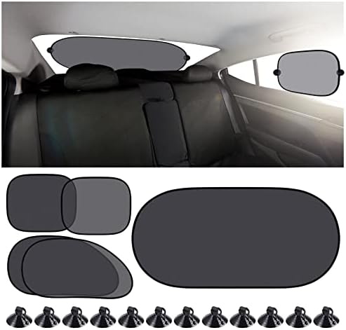 TALLEW 5 Peças O conjunto de tonalidades da janela do carro inclui 4 blocos laterais Sun Shades e traseiro Block Sun Shades Rays UV