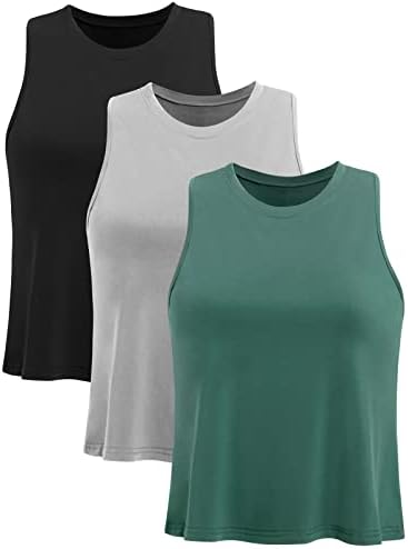 Tops de colheita ridshy para mulheres trepadeiras de tanques atléticos Tampas de tanques cortantes de ioga camisas musculares