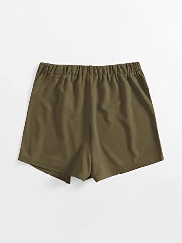 Shorts anjuss para shorts femininos shorts femininos de cintura elástica de shorts de skort frontal