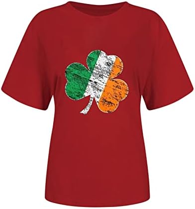 Irlanda Shamrock Ireland Flag Lucky St. Patrick Day Gift T-shirt feminino