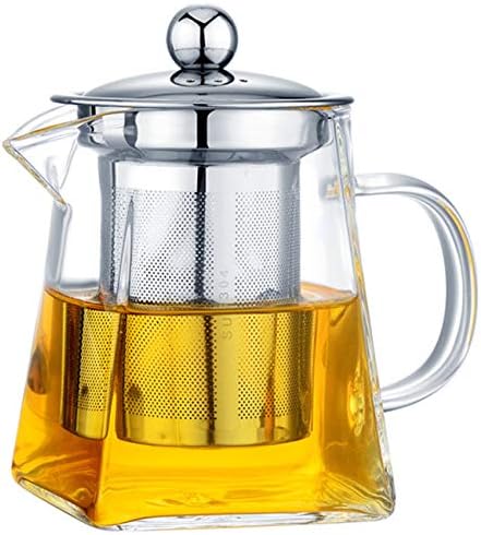 Gong Dao Bei com filtros infusores, bule de chá pequeno de vidro resistente ao calor para xícara de justiça do chá de folhas