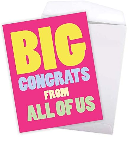 Nobleworks - Jumbo Parabéns Cartão de Saúde - Grupo Parabéns Notecard de todos nós, Grupos - Big Parabéns de nós J3893CGG