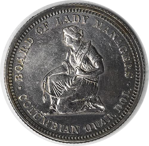 1893 p Isabella comemorativa de prata trimestre não certificado MS60