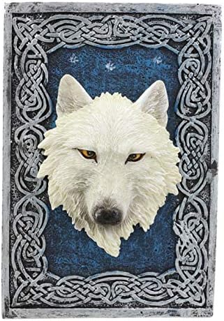 Ebros Gift Celtic Blue Starry Night Element Alpha Wolf Retangular Caixa Decorativa Figura Como Remessa Jóia de Jóias Decoração