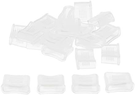FRENCI 20pcs White Whistle Toupe Grip Protector Acessórios de almofada de almofada