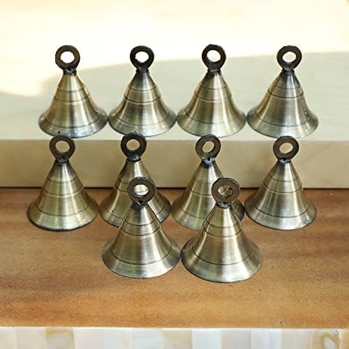 Handtechindia Conjunto de Brass Antique banhado 2 '' Bells Decoração de Natal Jingle Bell Sleigh Bell Jingle Bell Crafts de Natal
