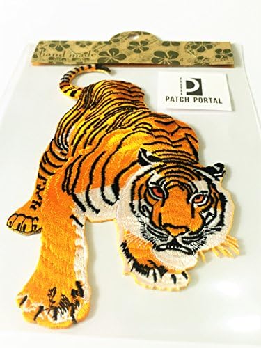 Patch Portal Tiger Bordado Ferro em Animal de 6 polegadas Predador de Bengala Bengala