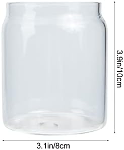 Cabilock Clear Glasses 5pcs xícara de xícara para casa - Pequena para bebidas de creme - Forma de água gelada clara pode bevejar
