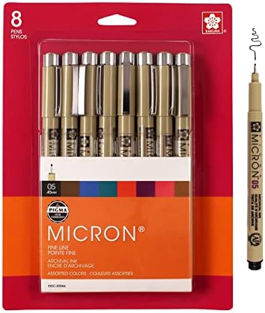 Canetas de tikura pigma micron fineneliner - canetas de tinta preta e colorida de arquivo - canetas para escrever, desenhar ou