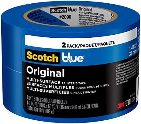 Scotch 2090-36cc2 ScotchBlue Fita de pintores originais, 1,41 de largura, azul, 2 1 e fita de pintor azul, multiuso-uso.94 polegadas