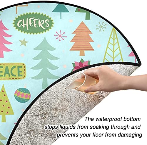 Carto de Natal Nórdicos Árvore de Natal Treça à prova d'água Bandejas de tapete de tapete sob acessório de árvore de