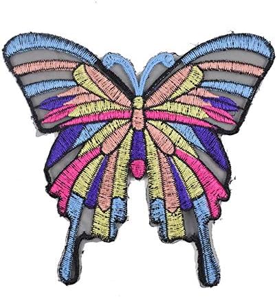 Zamihalaa 2pcs/conjunto Butterfly Costura em patches grandes Appliques Diy Roupas bordadas para calça jeans Sacos de