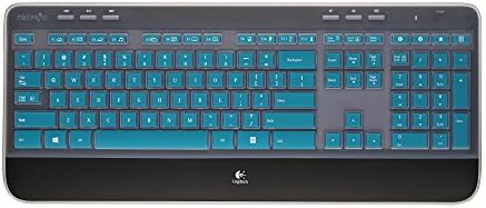 Cosmos aqua azul premium silicone tampa de case de case de pele para teclado sem fio Logitech MK520 & MK520R