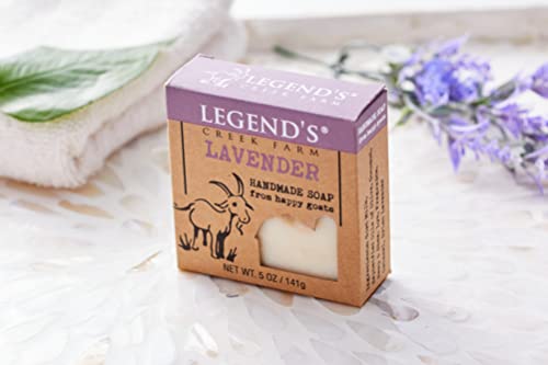 Sabão de leite de cabra da Fazenda da Fazenda da Legend, barra de limpeza hidratante para mãos e corpo, espuma cremosa e nutritivo, gentil para pele sensível, feita à mão nos EUA