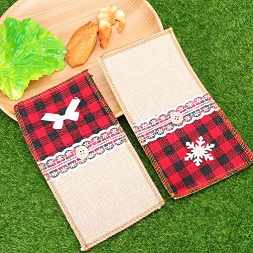 5pcs de talheres de natal Titulares de facas Forks Holder Salheres bolsos de tabela Capas de armazenamento de bolsas de decoração