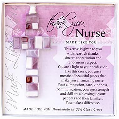 Agradeço para enfermeiro - Cross with Thank You Message - Presente da Semana de Apreciação de Enfermeiras/Best Nurse Gift