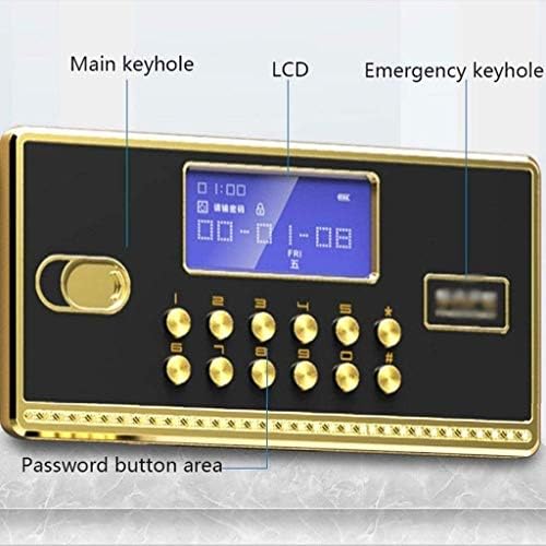 WXBDD Security Home Safe ， Segurança digital segura, caixa de bloqueio grande com tela LED, construção de aço sólido