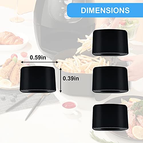 Dicas de borracha de fritadeira de ar para 7qt Powerxl Gowise, 8 PCS Bumpers de borracha premium abas, peças de silicone,