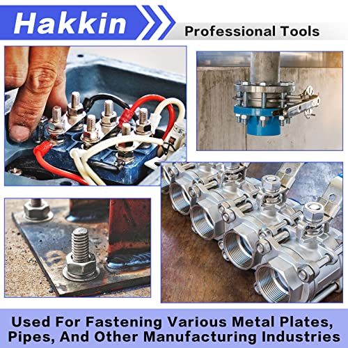 Hakkin 120pcs 5/16-18 kit de parafusos e porcas hexadecimais, kit de sortimento de aço inoxidável 5/16 e parafusos,