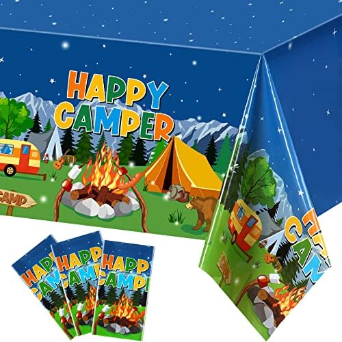 3 peças Camping Tonela Towhoth Camping Tabel Capa Aventura Tonelada de mesa Camp OUT Campfire Florestas Tampa de mesa