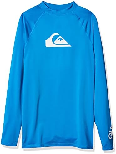 Standard masculino de Quiksilver o tempo todo de manga longa Rashguard UPF 50 Sun Protection Surf Shirt