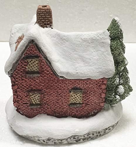 Importadores do meio -oeste Casa de tijolos colecionáveis ​​cobertos com neve