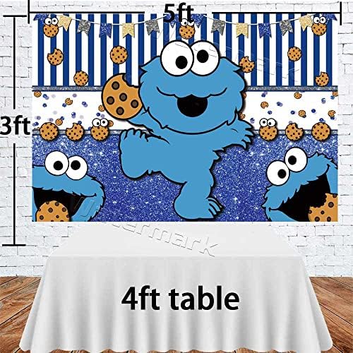 CookiemoMonster Cookie Monster Backdrop Para Bancinha de Aniversário de Parque de Baby Party, Culpo, Filhos de Aniversário Bolo