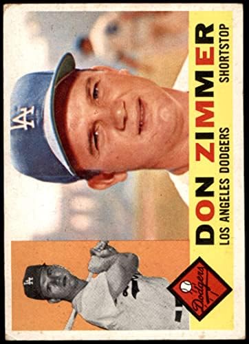 1960 Topps 47 Don Zimmer Los Angeles Dodgers Dean's Cards 2 - Good Dodgers
