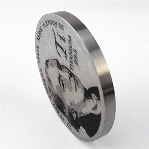 Pague homenagem ao Titanium Discoverer 1,5 polegada Diâmetro Pure Ti Metal Coin