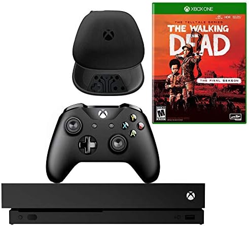Microsoft Xbox One X 1 TB Console com o pacote de estojo de controlador Salting Dead e Soft