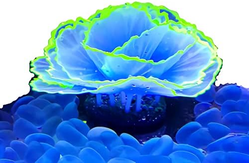 Simulação fluorescente de alface moldar a planta marinha de coral Decoração de tanques de tanques de paisagismo Simulação de