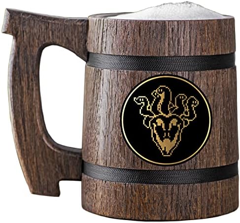 Undertale Parsnik caneca tanque de madeira. Presente para jogadores. Beer Stein. Caneca de cerveja de madeira personalizada.