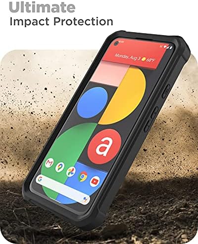 Case de pixel 5A do pixel envolto - estojo de telefone de proteção da série Falcon preto