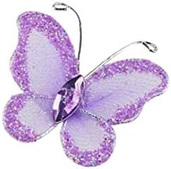 Angoter 50pcs mechando borboletas com glitter de malha de arame Glitter Butterflies para figurino